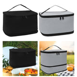 Maxbell Insulated Cooler Bag Warmer Insulated Thermal Bag for Trips Office Traveling black