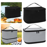 Maxbell Insulated Cooler Bag Warmer Insulated Thermal Bag for Trips Office Traveling black