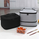 Maxbell Insulated Cooler Bag Warmer Insulated Thermal Bag for Trips Office Traveling black