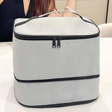 Maxbell Insulated Cooler Bag Warmer Insulated Thermal Bag for Trips Office Traveling grey