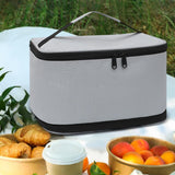 Maxbell Insulated Cooler Bag Warmer Insulated Thermal Bag for Trips Office Traveling grey