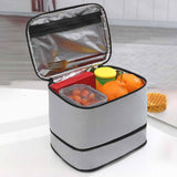 Maxbell Insulated Cooler Bag Warmer Insulated Thermal Bag for Trips Office Traveling grey