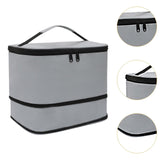 Maxbell Insulated Cooler Bag Warmer Insulated Thermal Bag for Trips Office Traveling grey