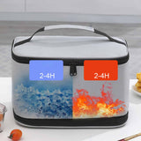 Maxbell Insulated Cooler Bag Warmer Insulated Thermal Bag for Trips Office Traveling grey