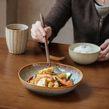 Maxbell Ceramic Salad Plate Elegant Irregular Deep Plate for Restaurant Home Wedding