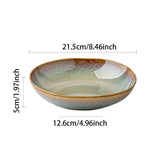 Maxbell Ceramic Salad Plate Elegant Irregular Deep Plate for Restaurant Home Wedding