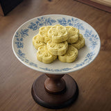 Maxbell Fruit Bowl Holder Serving Tray Cake Stand Dessert Round Ceramic Footed Plate