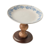 Maxbell Fruit Bowl Holder Serving Tray Cake Stand Dessert Round Ceramic Footed Plate