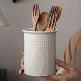 Maxbell Kitchen Utensil Holder Stable Modern Elegant Home Decoration Kitchen Counter White