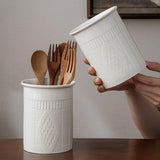 Maxbell Kitchen Utensil Holder Stable Modern Elegant Home Decoration Kitchen Counter White