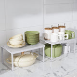Maxbell Cabinet Shelf Space Saver Multipurpose Spice Rack for Kitchen Desktop Office White