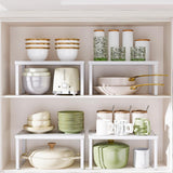 Maxbell Cabinet Shelf Space Saver Multipurpose Spice Rack for Kitchen Desktop Office White