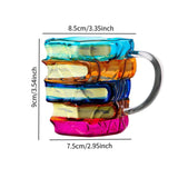 Maxbell Painted Book Mug Novelty Unique Coffee Mug for Writer Librarians Book Lovers