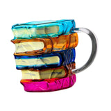 Maxbell Painted Book Mug Novelty Unique Coffee Mug for Writer Librarians Book Lovers