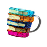 Maxbell Painted Book Mug Novelty Unique Coffee Mug for Writer Librarians Book Lovers