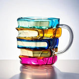Maxbell Painted Book Mug Novelty Unique Coffee Mug for Writer Librarians Book Lovers