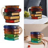 Maxbell Painted Book Mug Home Use Novelty Book Coffee Mug Collection Gift for Writer Style A