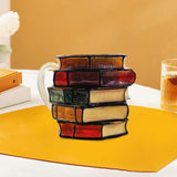 Maxbell Painted Book Mug Home Use Novelty Book Coffee Mug Collection Gift for Writer Style A
