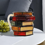 Maxbell Painted Book Mug Home Use Novelty Book Coffee Mug Collection Gift for Writer Style A