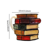 Maxbell Painted Book Mug Home Use Novelty Book Coffee Mug Collection Gift for Writer Style A