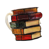 Maxbell Painted Book Mug Home Use Novelty Book Coffee Mug Collection Gift for Writer Style A