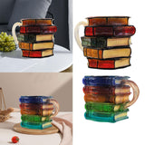 Maxbell Painted Book Mug Home Use Novelty Book Coffee Mug Collection Gift for Writer Style A