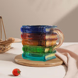 Maxbell Painted Book Mug Home Use Novelty Book Coffee Mug Collection Gift for Writer Style B