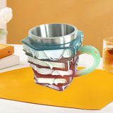 Maxbell Painted Book Mug with Handle for Hot or Cold Brews Readers Literature Lovers Green