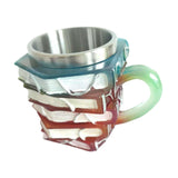 Maxbell Painted Book Mug with Handle for Hot or Cold Brews Readers Literature Lovers Green