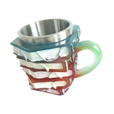 Maxbell Painted Book Mug with Handle for Hot or Cold Brews Readers Literature Lovers Green