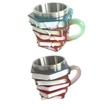 Maxbell Painted Book Mug with Handle for Hot or Cold Brews Readers Literature Lovers Green