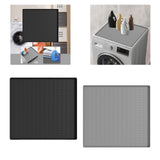 Maxbell Silicone Refrigerator Washer Mat 23.6x23.6inch Versatile Lightweight Pet Mat Black