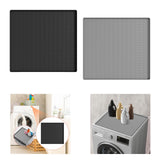 Maxbell Silicone Refrigerator Washer Mat 23.6x23.6inch Versatile Lightweight Pet Mat Black