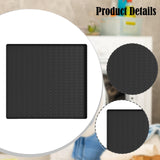 Maxbell Silicone Refrigerator Washer Mat 23.6x23.6inch Versatile Lightweight Pet Mat Black