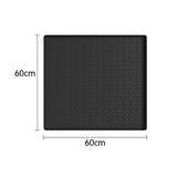 Maxbell Silicone Refrigerator Washer Mat 23.6x23.6inch Versatile Lightweight Pet Mat Black