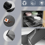 Maxbell Silicone Refrigerator Washer Mat 23.6x23.6inch Versatile Lightweight Pet Mat Black