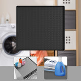 Maxbell Silicone Refrigerator Washer Mat 23.6x23.6inch Versatile Lightweight Pet Mat Black