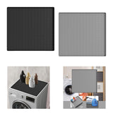 Maxbell Silicone Refrigerator Washer Mat 23.6x23.6inch Versatile Lightweight Pet Mat Black