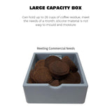 Maxbell Coffee Knock Box Easy to Clean Espresso Knock Box for Home Kitchen Cafe Shop Gray
