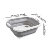 Maxbell Cutting Board BBQ Prep Tub Camping Sink for Fishing Beach Garden
