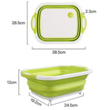Maxbell Cutting Board BBQ Prep Tub Camping Sink for Fishing Beach Garden