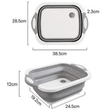 Maxbell Cutting Board BBQ Prep Tub Camping Sink for Fishing Beach Garden