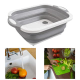 Maxbell Cutting Board BBQ Prep Tub Camping Sink for Fishing Beach Garden