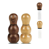 Maxbell Espresso Coffee Stirrer Tool Stainless Steel Coffee Needle for Home Bar Cafe Walnut