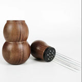 Maxbell Espresso Coffee Stirrer Tool Stainless Steel Coffee Needle for Home Bar Cafe Walnut