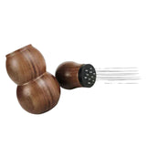 Maxbell Espresso Coffee Stirrer Tool Stainless Steel Coffee Needle for Home Bar Cafe Walnut