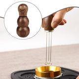 Maxbell Espresso Coffee Stirrer Tool Stainless Steel Coffee Needle for Home Bar Cafe Walnut