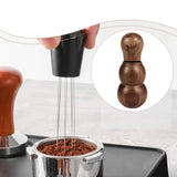 Maxbell Espresso Coffee Stirrer Tool Stainless Steel Coffee Needle for Home Bar Cafe Walnut