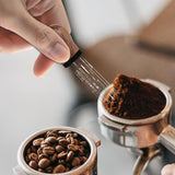 Maxbell Espresso Coffee Stirrer Tool Stainless Steel Coffee Needle for Home Bar Cafe Walnut