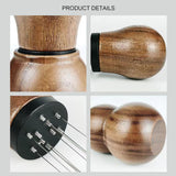 Maxbell Espresso Coffee Stirrer Tool Stainless Steel Coffee Needle for Home Bar Cafe Walnut